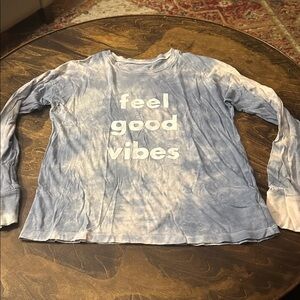 American Eagle Feel Good Vibes Tie-dye Ls Tee S